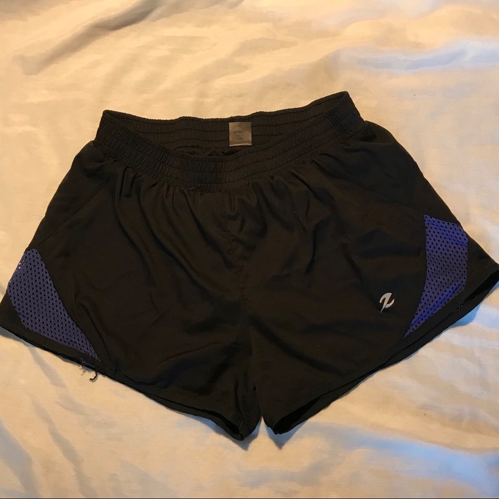 Plain black gym shorts